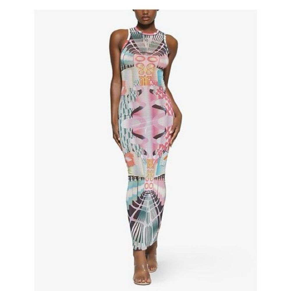 NWT skims high neck summer mesh maxi